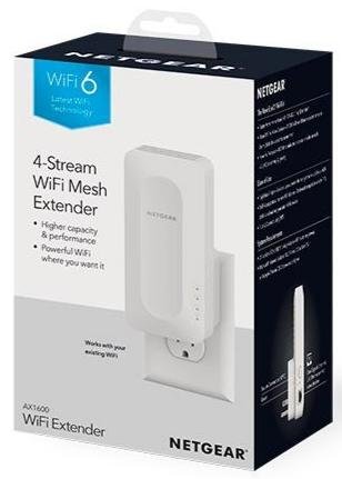 Репітер Wi-Fi NETGEAR Dual-band WiFi 6 Mesh Extender (EAX12-100PES)