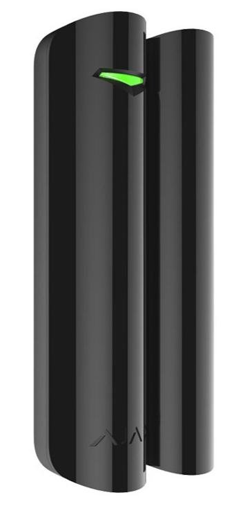 Бездротовий комбінований датчик відчинення, удару та нахилу з герконом й акселерометром Ajax DoorProtect Plus Black