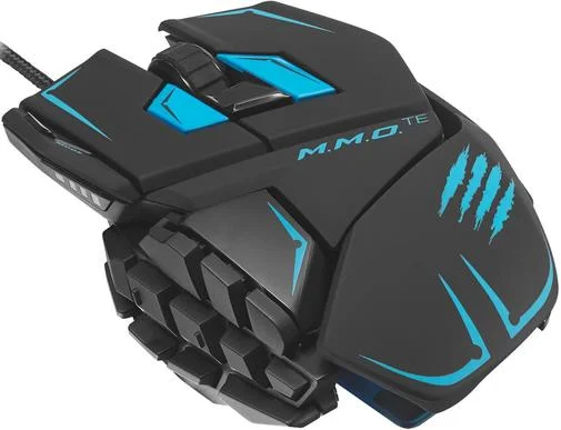 Фото: Мишка Madcatz M.M.O. TE чорна з блакитним № 5 | KTC