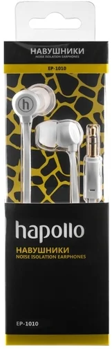 Фото: Навушники HAPOLLO EP-1010 White № 5 | KTC