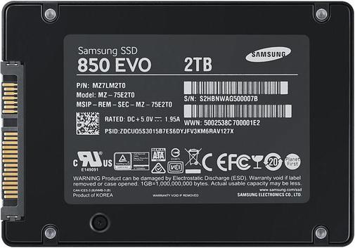 Твердотільний накопичувач Samsung 850 Evo (MZ-75E2T0BW)