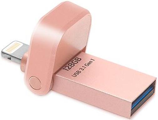 Флешка USB A-Data I920 128 ГБ (AAI920-128G-CRG) рожеве золото