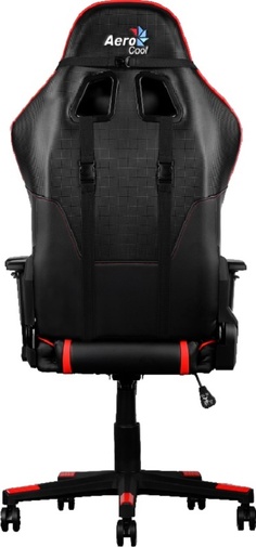 Крісло для геймерів AeroCool AC220BR чорне з червоними вставками + подушка під шию