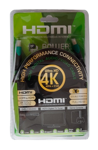 Кабель PowerPlant HDMI / HDMI 1.5 м чорний/зелений