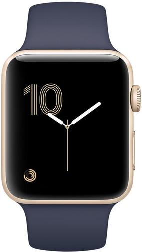 Смарт годинник Apple Watch Series 2 42mm Gold Aluminum Case with Midnight Blue Sport Band (MQ152)