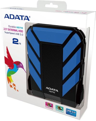 Зовнішній жорсткий диск A-Data HD710 2TB AHD710-2TU3-CBL Blue