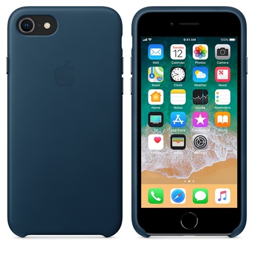 Чохол Apple for iPhone 8 / 7 - Leather Case Cosmos Blue (MQHF2ZM/A)