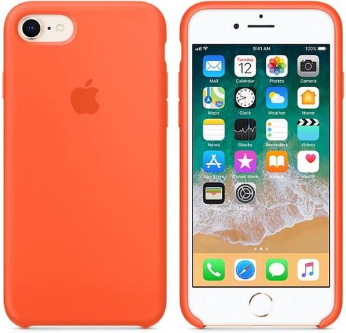 for iPhone  8/7 - Silicone Case Spicy Orange