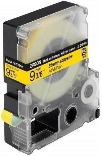 Фото: Стрічка Epson LK3YBW Strng adh Blk/Yell 9mm/9m № 5 | KTC
