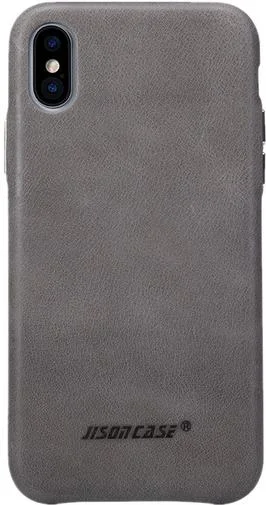 Фото: Чохол JISON for iPhone X/Xs Leather Case Gray (JS-IPX-05A60) № 6 | KTC