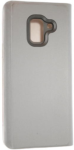 for Samsung A530 / A8 2018 - MIRROR View cover Silver