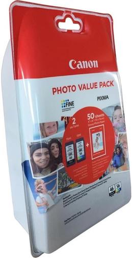 Картридж Canon PG-46Bk/ CL-56 Color + 4х6 PhotoPaper (GP-501 50 sheets) Multi Pack