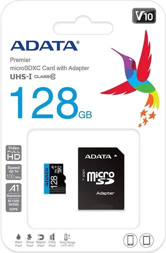 Фото: FLASH пам'ять A-Data Micro SDXC 128GB with adapter (AUSDX128GUICL10A1-RA1) № 4 | KTC