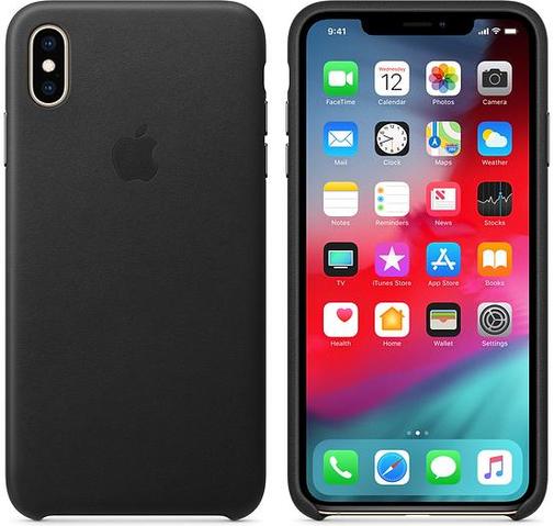 Чохол-накладка Apple для iPhone XS Max - Leather Case Black