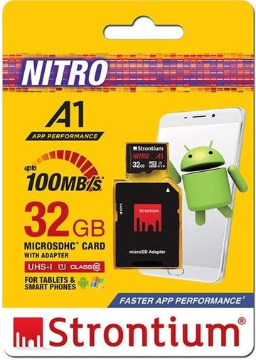 Карта пам'яті STRONTIUM Nitro A1 Micro SDHC 32GB SRN32GTFU1A1A