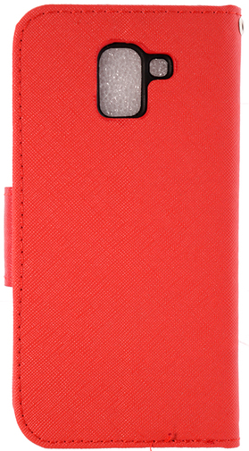 for Samsung J6 2018 - Book Cover Red