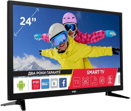 Телевізор LED Ergo LE24CT5500AK (Android TV, Wi-Fi, 1366x768)