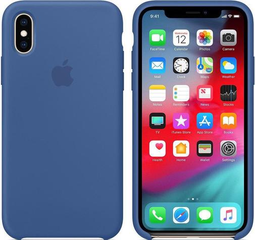 Чохол HCopy for iPhone Xs - Silicone Case Delft Blue (ASCXSDLB)