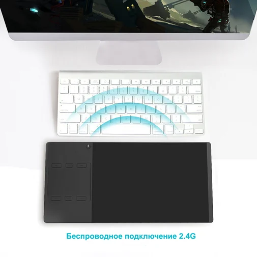 Фото: Графічний планшет Huion Inspiroy G10T + рукавичка № 7 | KTC