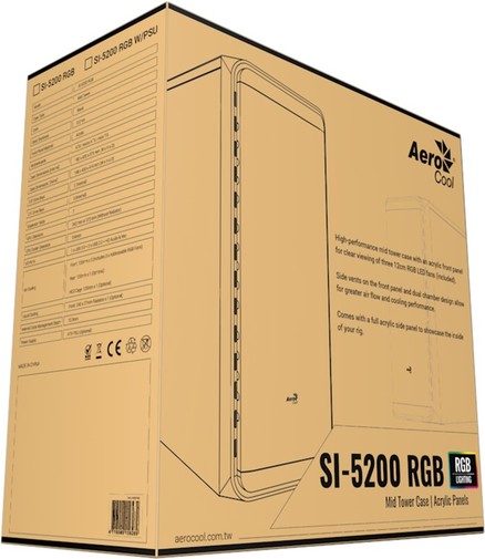 Корпус для ПК AeroCool SI-5200 RGB Black with window (SI-5200 RGB BG)
