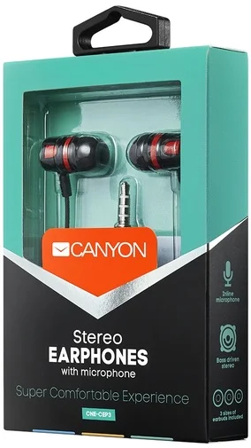 Фото: Навушники Canyon CNE-CEP3R Red № 4 | KTC
