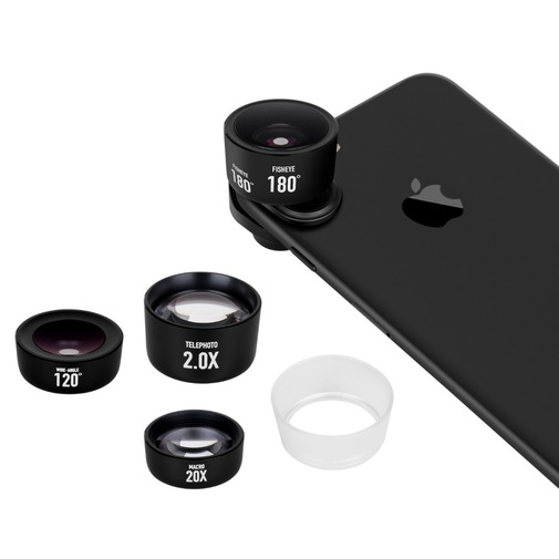 Зовнішня лінза Momax X-Lens 4in1 Professional Lens Set Black (CAM7D)