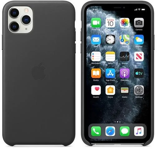Фото: Чохол Apple for iPhone 11 Pro Max - Leather Case Black (MX0E2) № 6 | KTC