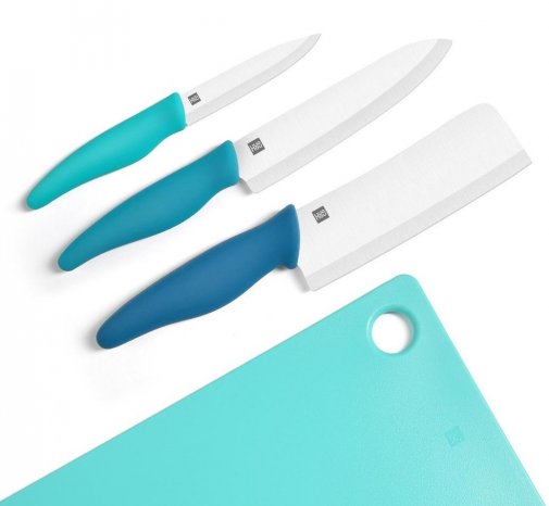 Набір ножів із кераміки Xiaomi Huo Hou Hot Ceramic Knife + Chopping Board Set HU0020