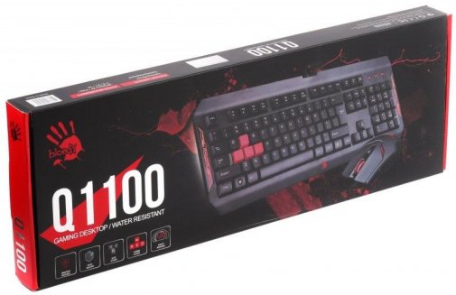 Комплект клавіатура+миша ігровий A4tech Bloody Q1100 Black Gaming (Q1100 Bloody Black)