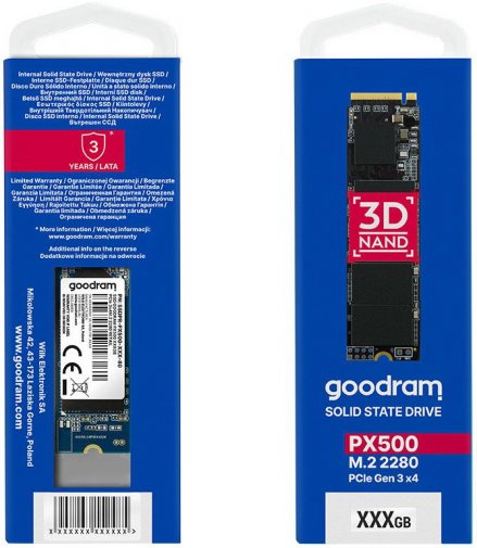 Твердотільний накопичувач GOODRAM PX500 2280 PCIe Gen 3 x4 512GB SSDPR-PX500-512-80