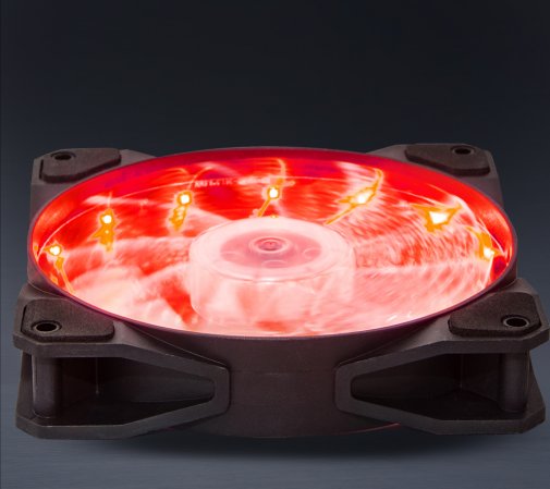 Вентилятор для корпуса Frime Iris LED Fan 15LED Red (FLF-HB120R15BULK)
