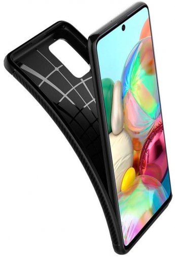 Чохол-накладка Spigen для Samsung Galaxy A71 - Rugged Armor Matte Black