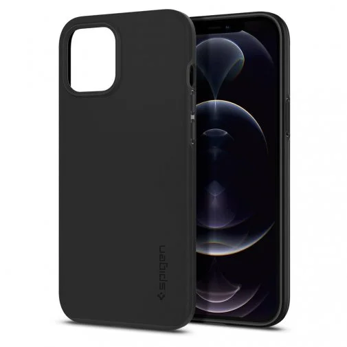 Фото: Чохол Spigen for iPhone 12 Pro Max - Thin Fit Black (ACS01612) № 8 | KTC
