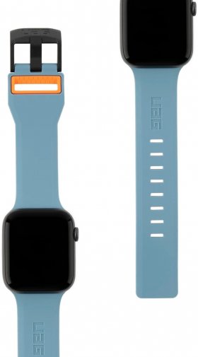  Ремінець UAG for Apple Watch 42/44mm - Civilian Silicone Slate/Orange (19148D115497)