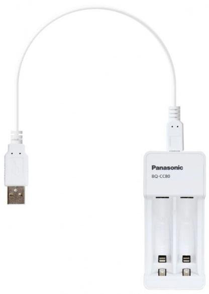 Зарядний пристрій Panasonic Compact Charger USB + (2xAA 1900mAh)