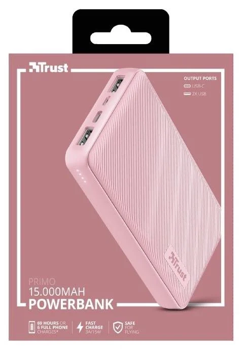 Фото: Батарея універсальна Trust Primo Compact 15000mAh Pink (23901_TRUST) № 18 | KTC