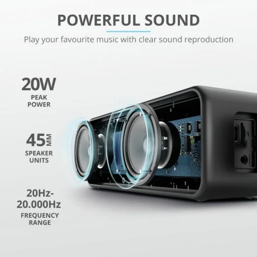 Фото: Портативна колонка Trust Zowy Max Stylish Bluetooth Black (23825_TRUST) № 17 | KTC