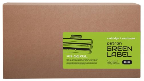 Сумісний картридж PATRON HP 55X Green Label (CT-HP-CE255X-PN-GL)