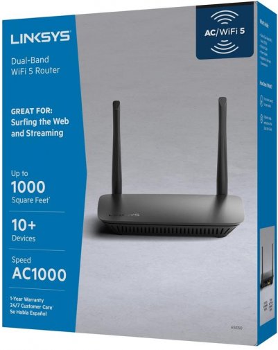 Маршрутизатор Wi-Fi LinkSys WiFi 5 Router Dual-Band AC1000 (E5350-EU)