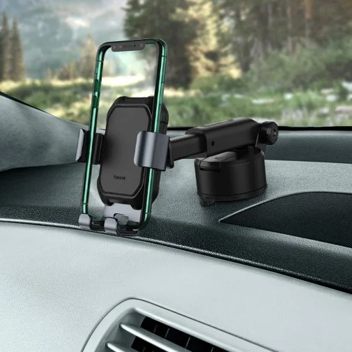 Фото: Кріплення для мобільного телефону Baseus Tank Gravity Car Mount Holder with Suction Base Black (SUYL-TK01) № 10 | KTC