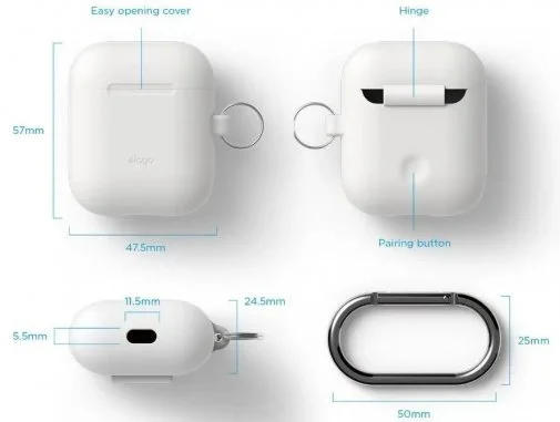 Фото: Чохол Elago for Airpods  - Silicone Hand Case White (EAPSC-HANG-WH) № 10 | KTC