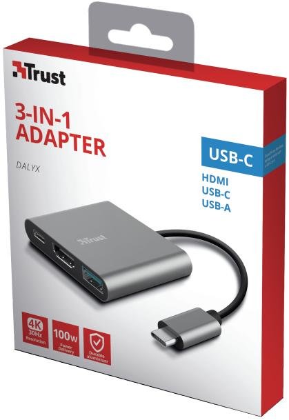 USB-хаб Trust Dalyx 3-in-1 Multiport USB-C Adapter (23772_TRUST)