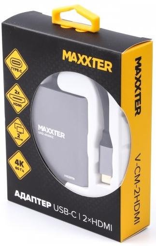 Перехідник Maxxter Type-C / 2xHDMI (V-CM-2HDMI)