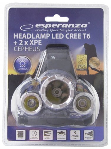Ліхтарик на голову Esperanza Head Lamp LED T6 Cepheus (EOT026)