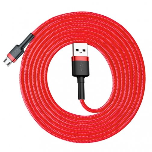 Кабель Baseus Cafule 1.5A AM / Micro USB 2m Red/Red (CAMKLF-C09)
