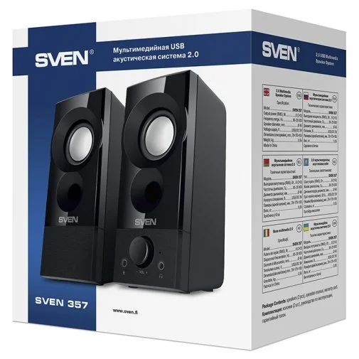 Фото: Колонки Sven 2.0 357 Black № 13 | KTC