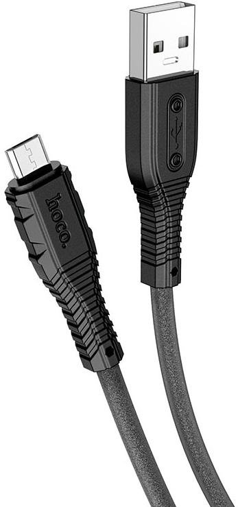Кабель Hoco X67 Nano Silicone AM / Micro USB 1m Black