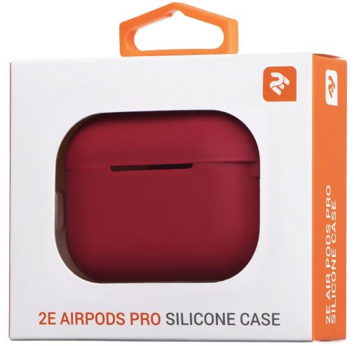Чохол 2E for Apple Airpods Pro - Pure Color Silicone 2.5mm Cherry Red (2E-PODSPR-IBPCS-2.5-CHR)