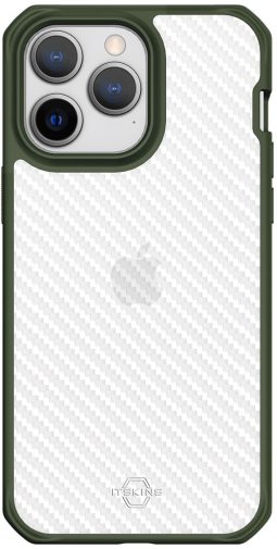 Чохол iTSkins for iPhone 14 Pro HYBRID R TEK Olive Green and Transparent (AP4X-HBTEK-KATR)
