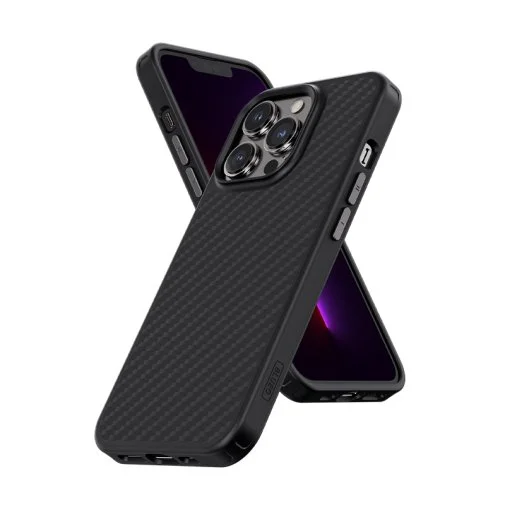 Фото: Чохол Blueo for iPhone 14 Pro Max - Armor Aramid Fiber Anti-Drop Case Black № 19 | KTC